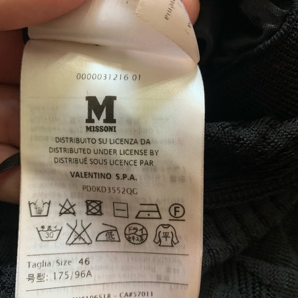 M Missoni Solid knit V-neck jumpsuit with a-line silhouette.Size 46It,US10. NWOT - Picture 13 of 16